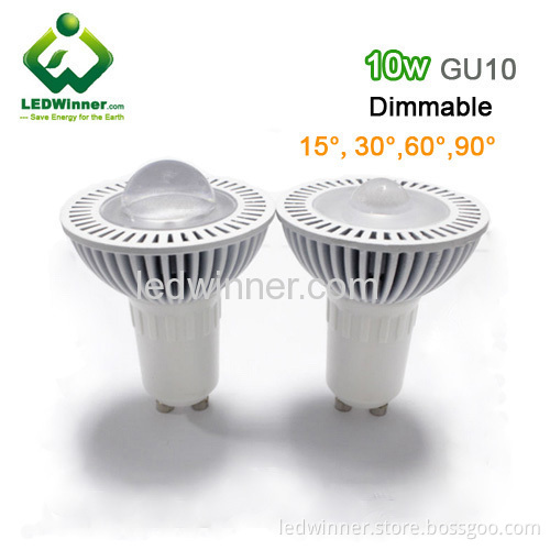 High Brightness Dimmable 10w Gu10 Led Spot Light